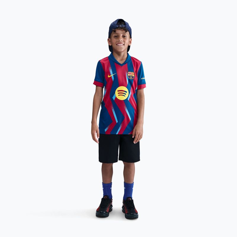 Detský futbalový dres Nike FC Barcelona 2025/26 Stadium Fourth gym blue/gym blue/salsa red/opti yellow 2