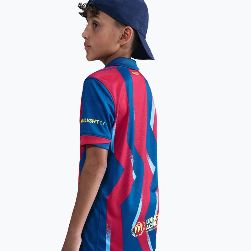 Detský futbalový dres Nike FC Barcelona 2025/26 Stadium Fourth gym blue/gym blue/salsa red/opti yellow 4