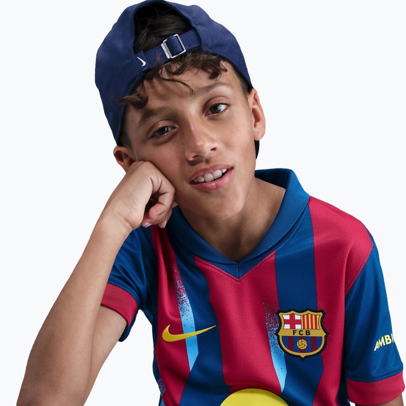 Detský futbalový dres Nike FC Barcelona 2025/26 Stadium Fourth gym blue/gym blue/salsa red/opti yellow 5