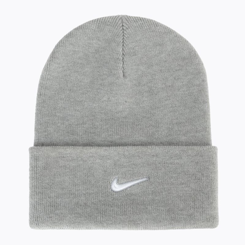 Zimná čiapka Nike Peak Swoosh Beanie dark grey heather/white