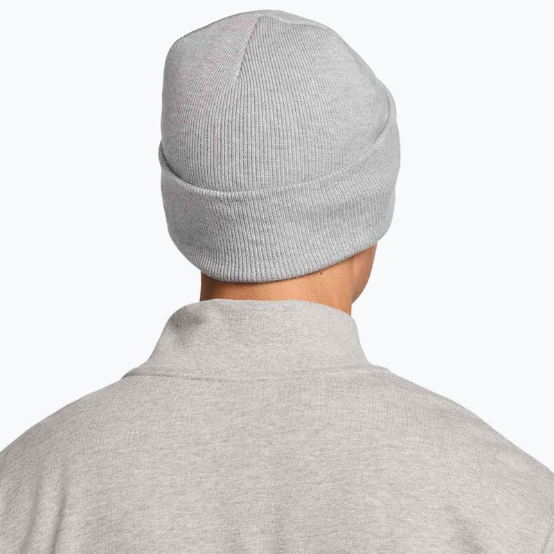 Zimná čiapka Nike Peak Swoosh Beanie dark grey heather/white 3