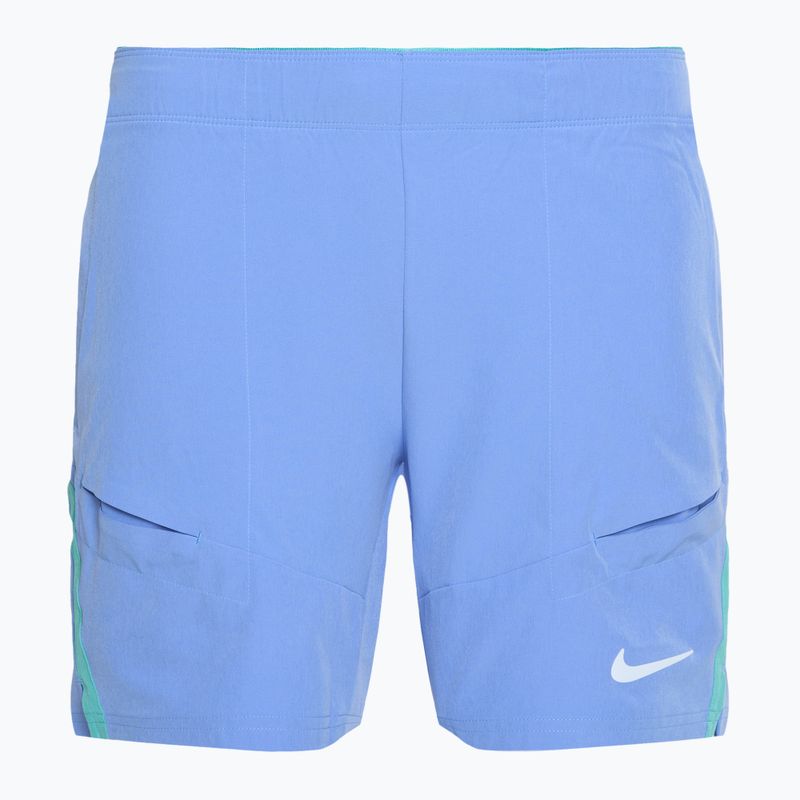 Pánske tenisové šortky Nike Court Advantage Dri-FIT 7" royal pulse/ green frost/ white