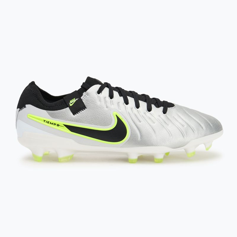 Pánske kopačky Nike Tiempo Legend 10 Pro FG metallic silver/volt/black 2