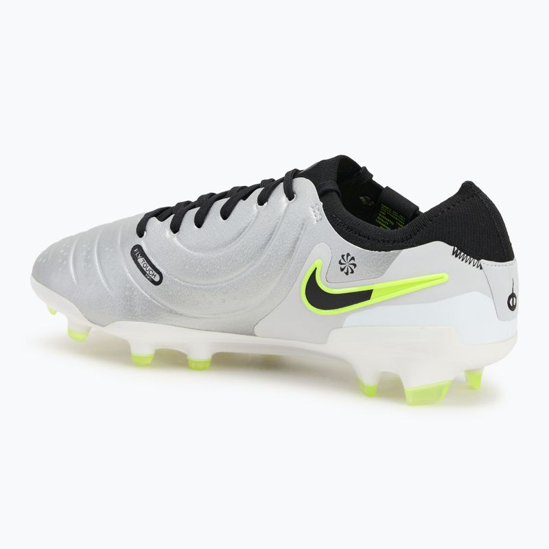 Pánske kopačky Nike Tiempo Legend 10 Pro FG metallic silver/volt/black 3