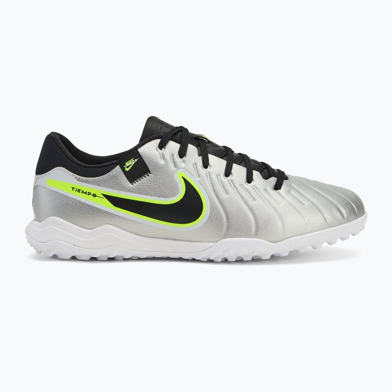 Pánske kopačky Nike Tiempo Legend 10 Academy TF metallic silver/volt/black 2