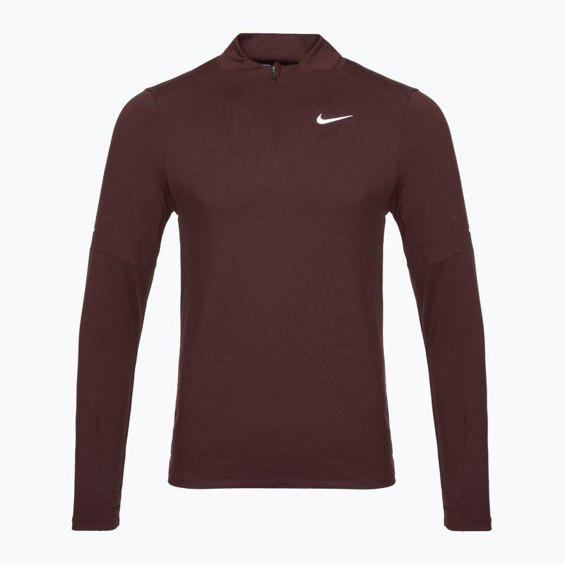 Pánske bežecké tričko s dlhým rukávom Nike Dri-FIT Element 1/2-Zip burgundy crush