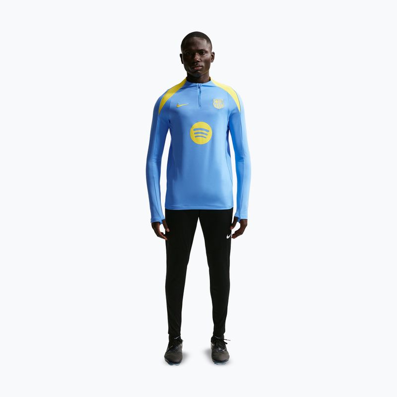 Pánsky futbalový dres longsleeve Nike FC Barcelona Strike Fourth Knit Drill Top university blue/opti yellow 2