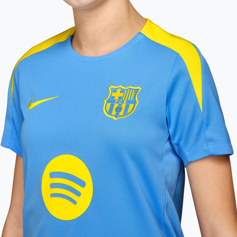 Detský futbalový dres Nike FC Barcelona Strike SE Jr university blue/opti yellow 3