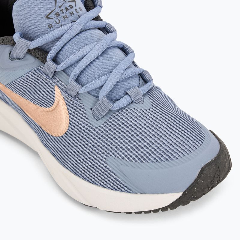 Detská bežecká obuv Nike Star Runner 4 ashenslate/armorynavy/pureplatinum/metalredbronze 7