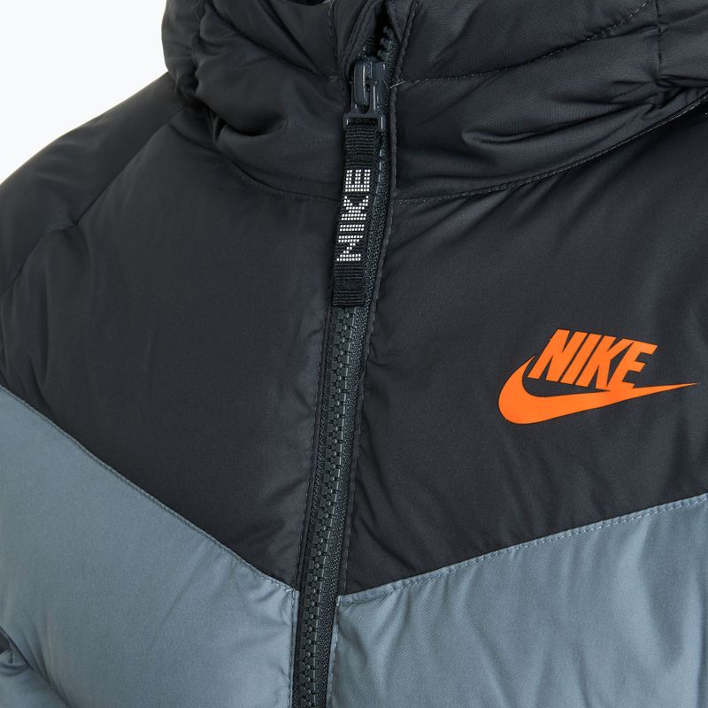 Nike Sportswear Big Kids Syntetická antracitová/ studená sivá/ bezpečnostná oranžová bunda 3