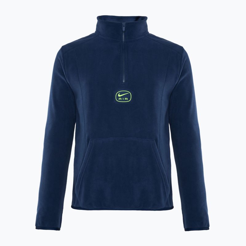 Pánske tričko Nike Swoosh Air Polar Fleece Half Zip Top midnight navy/ volt