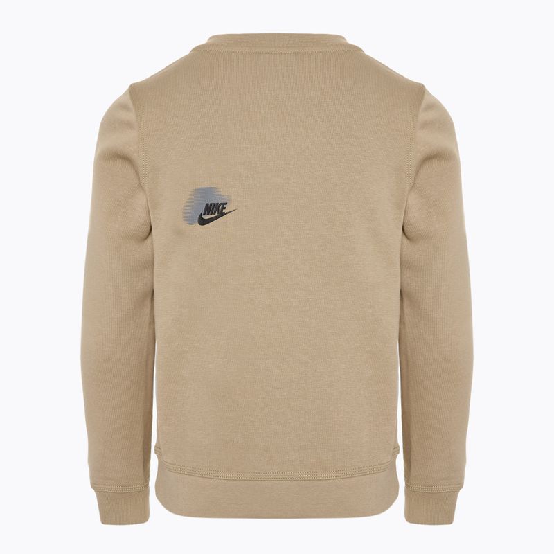 Detská mikina Nike Sportswear Standard Issue Crew-Neck v khaki farbe 2