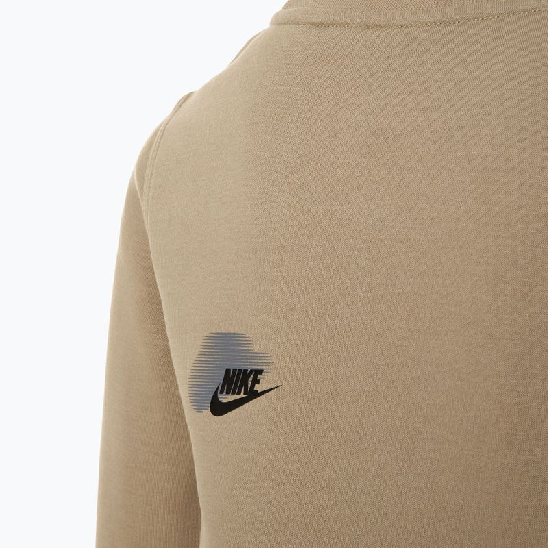 Detská mikina Nike Sportswear Standard Issue Crew-Neck v khaki farbe 4