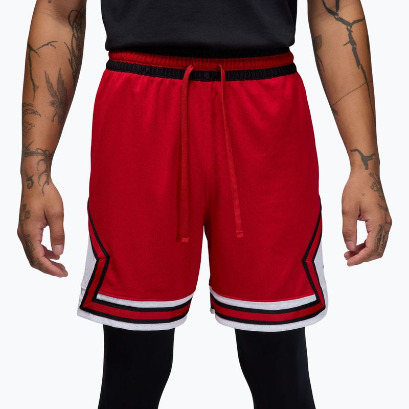 Pánske basketbalové šortky Jordan Mesh Diamond 4" gym red/white/black 3