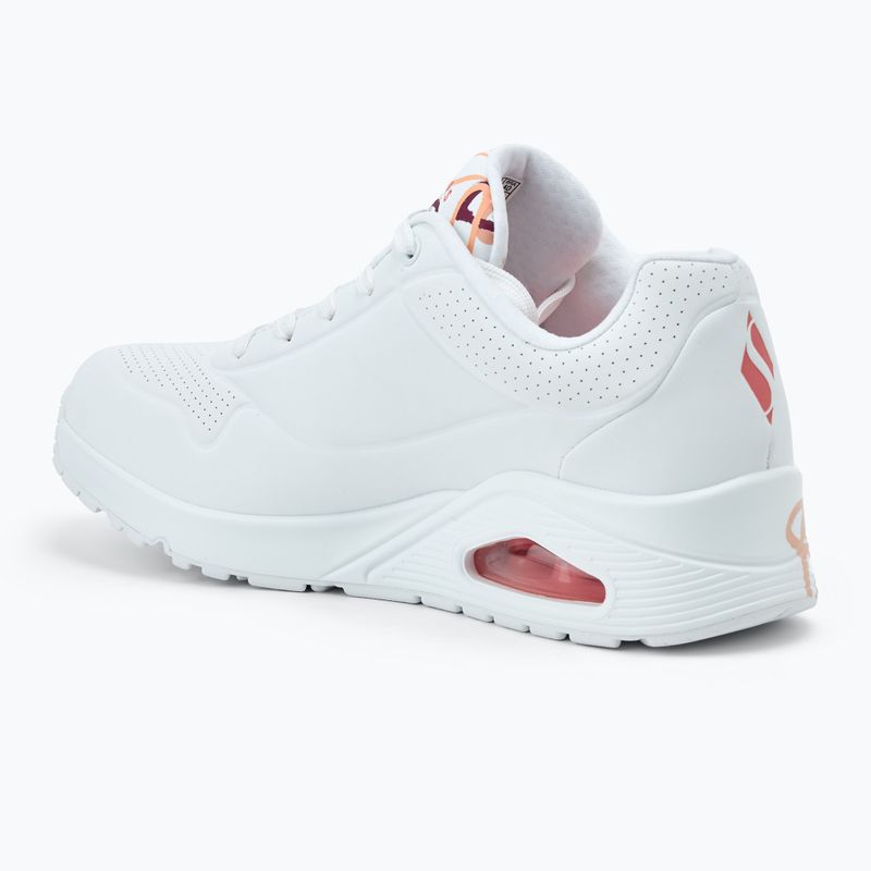 Dámska obuv SKECHERS JGoldcrown Uno Spread The Love white/coral 3