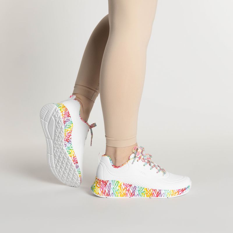 Dámska obuv SKECHERS Uno Lite Exuberant Hearts white/multi 2