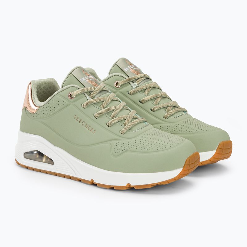 Dámske topánky SKECHERS Uno Shimmer Away sage/rose gold/mesh 5