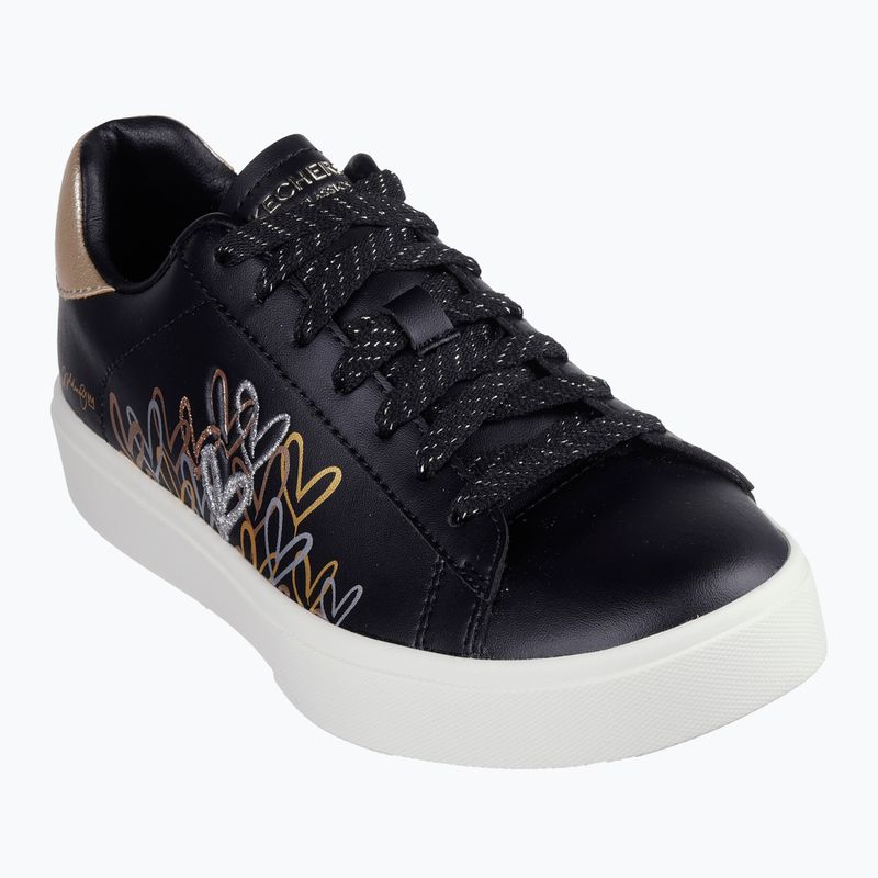 Dámske topánky SKECHERS JGoldcrown Eden LX Gleaming Hearts black/mulitcolor