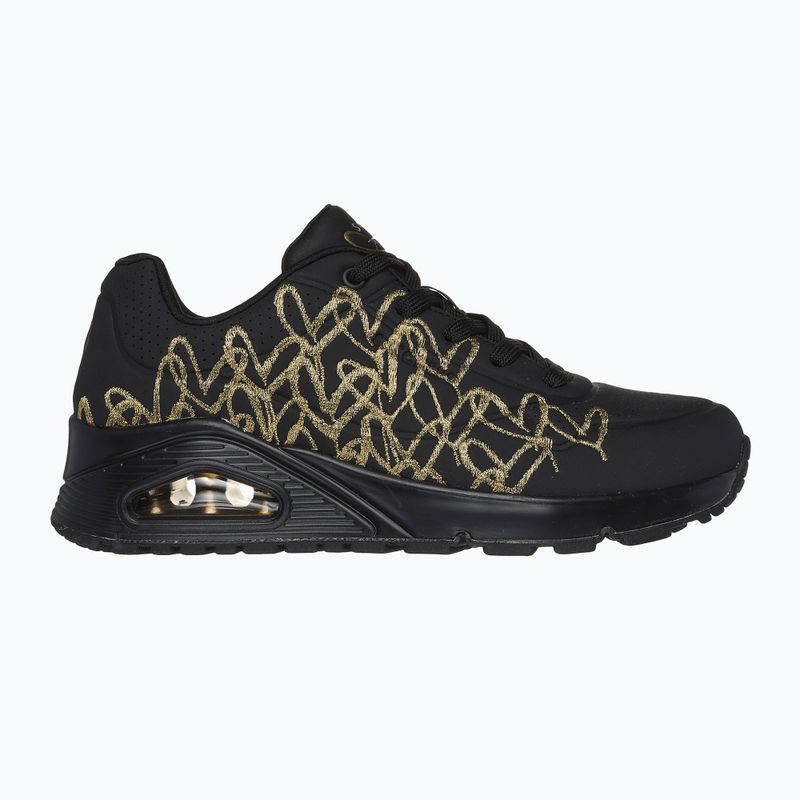 Dámska obuv SKECHERS JGoldcrown Uno Golden Heart black/multicolor metallic 9