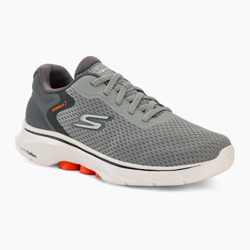 Pánske topánky SKECHERS Go Walk 7 The Construct sivé/biele/oranžové