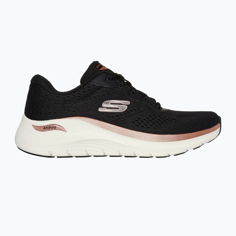 Dámske topánky SKECHERS Arch Fit 2.0 Glow The Distance black/rose gold 2