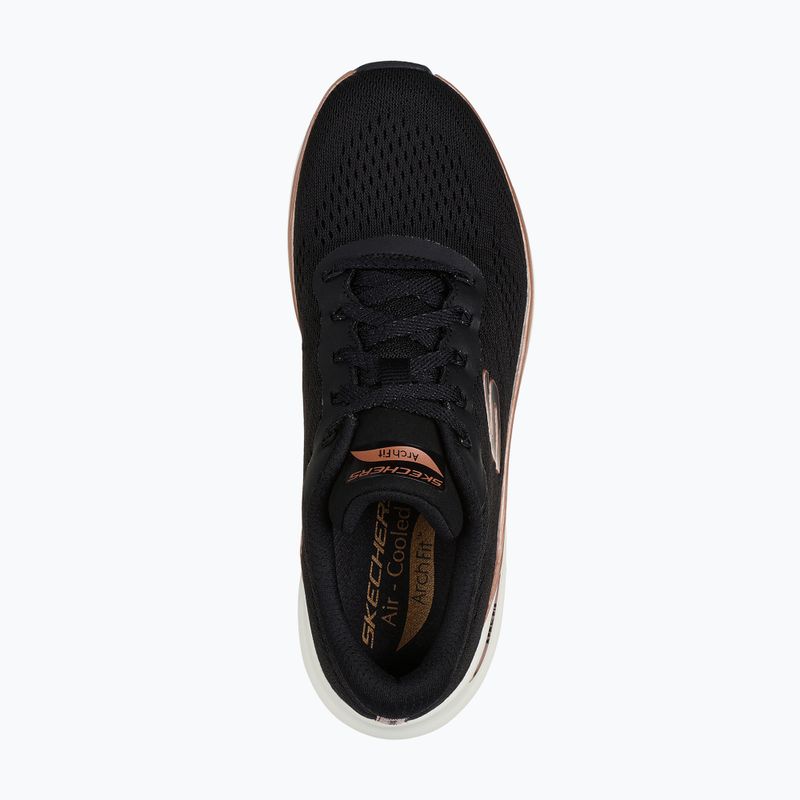Dámske topánky SKECHERS Arch Fit 2.0 Glow The Distance black/rose gold 5