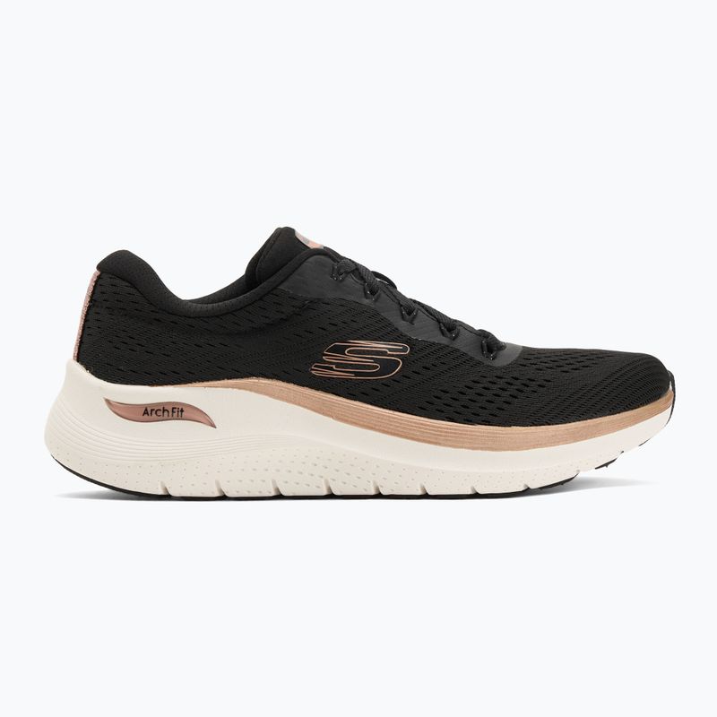 Dámske topánky SKECHERS Arch Fit 2.0 Glow The Distance black/rose gold 2