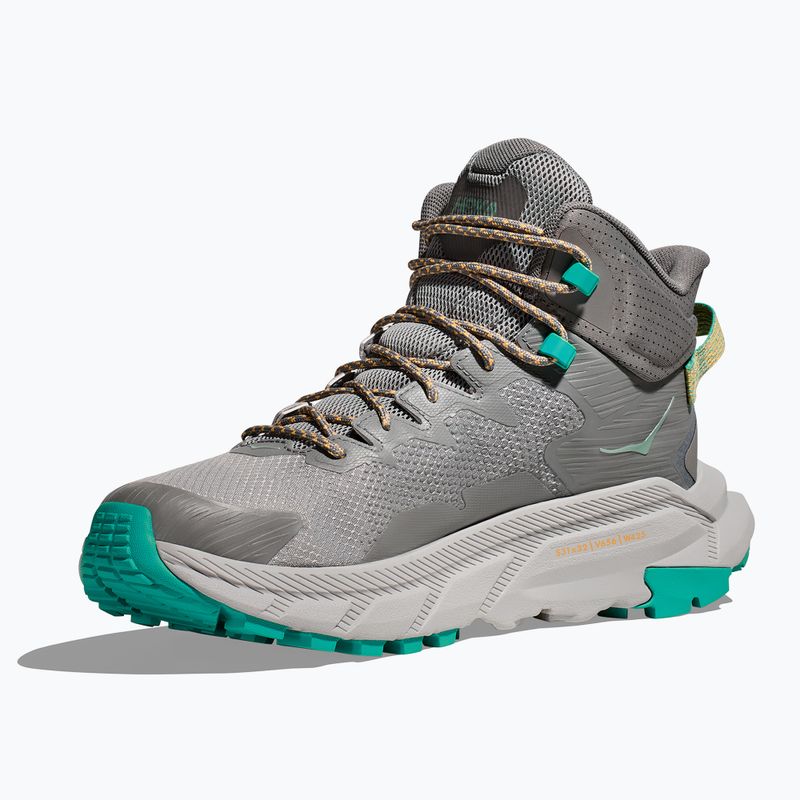 Pánska turistická obuv HOKA Trail Code GTX galactic grey/electric aqua 10