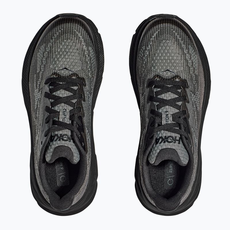 Detská bežecká obuv HOKA Clifton 9 black/carbon black 12