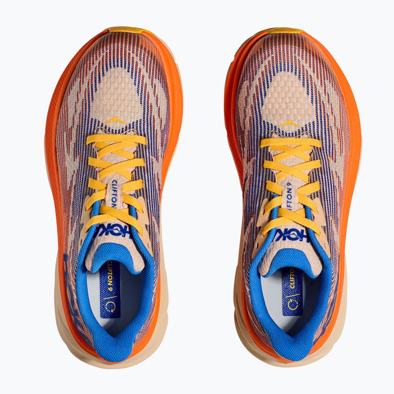 Detská bežecká obuv HOKA Clifton 9 ultramarine/electric tangerine 12