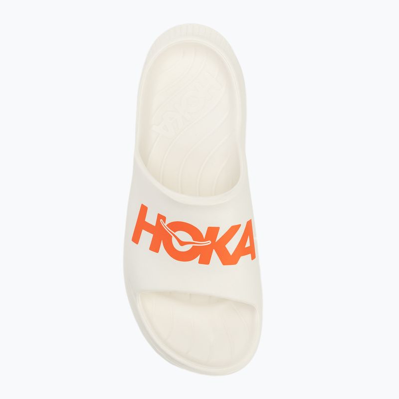 HOKA Ora Athletic Slide frost/lava žabky 5
