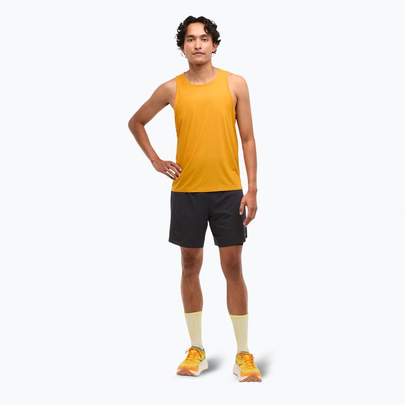 Pánske bežecké tielko HOKA Airolite Run Tank varsity yellow 2