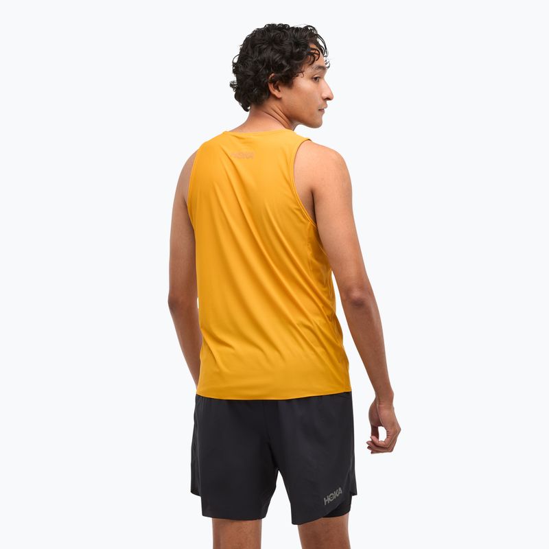 Pánske bežecké tielko HOKA Airolite Run Tank varsity yellow 3