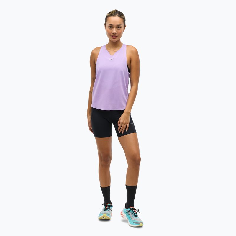 Dámske bežecké tričko HOKA Race Day Singlet aster flower 2