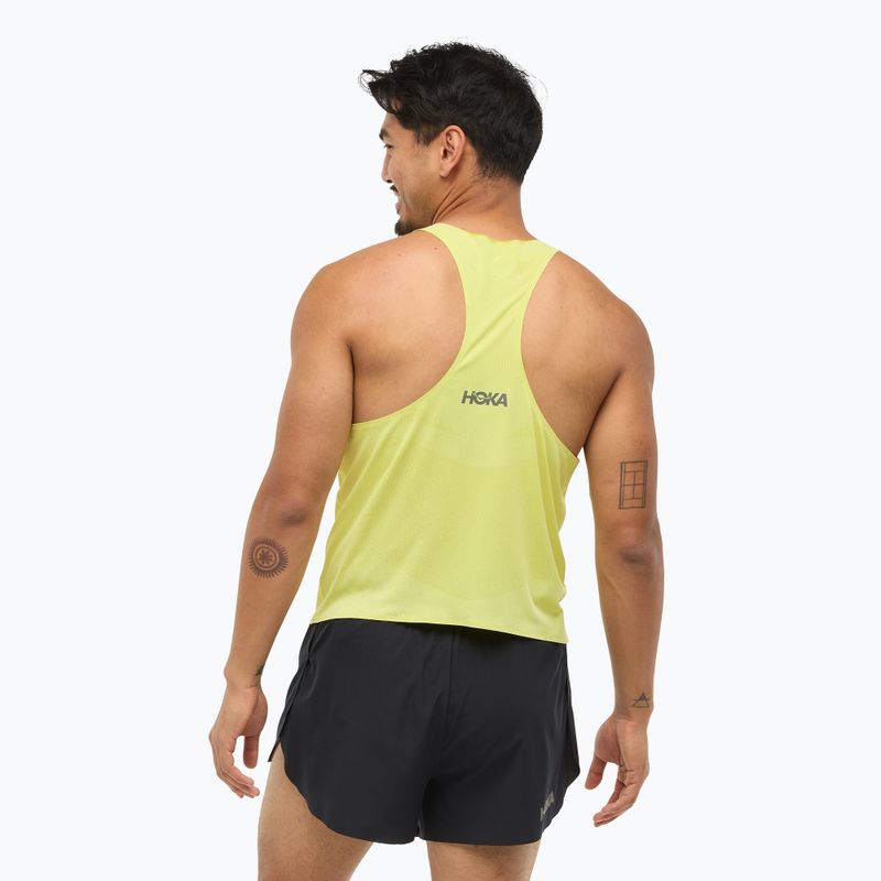 Pánske bežecké tričko HOKA Race Singlet hoka citrus 3