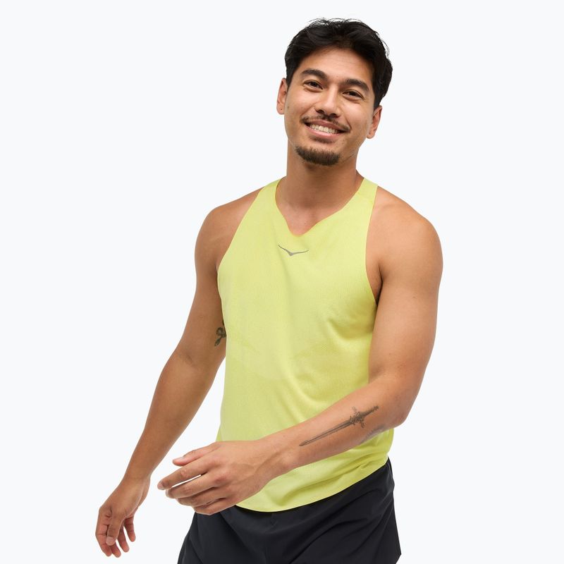 Pánske bežecké tričko HOKA Race Singlet hoka citrus 4