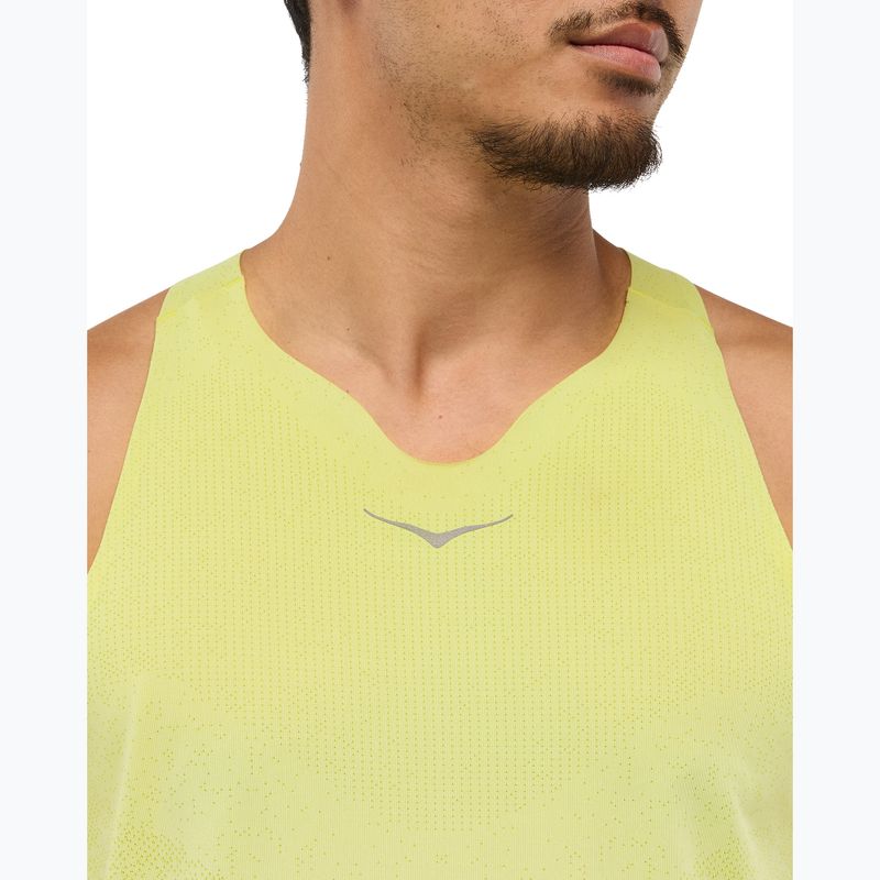 Pánske bežecké tričko HOKA Race Singlet hoka citrus 5