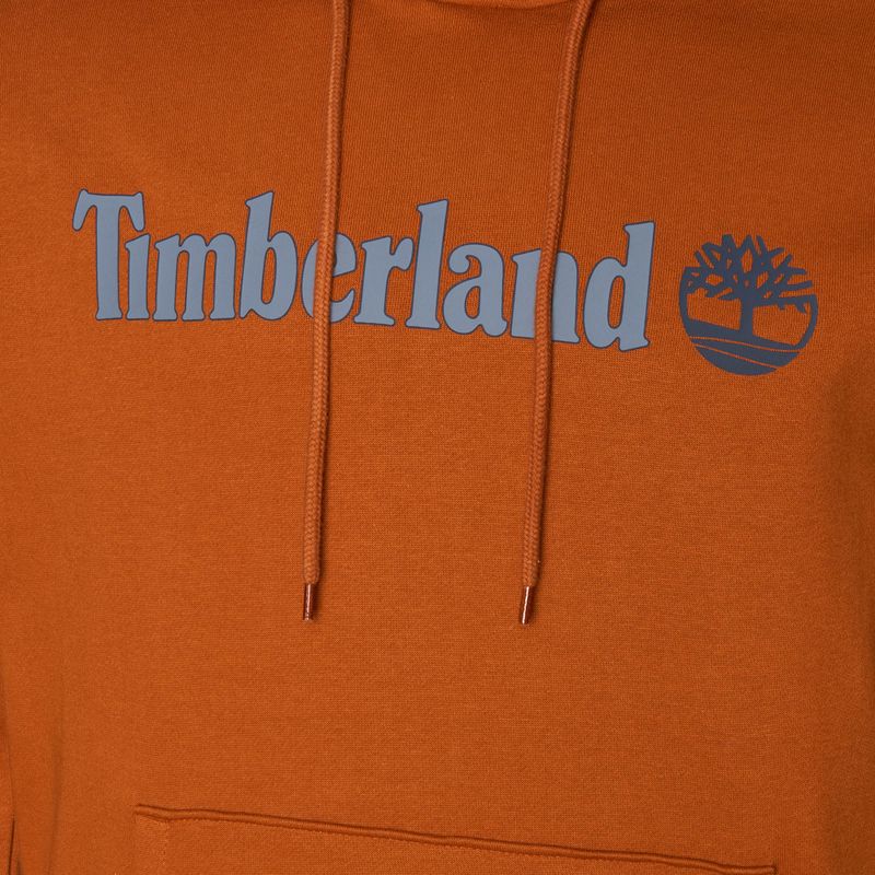 Pánska mikina Timberland Linear Logo Hoodie umber 3