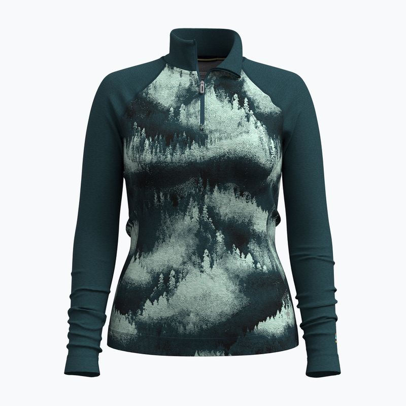 Dámska termo mikina Smartwool Classic Thermal Merino Base Layer 1/4 Zip Boxed twilight foggy pines 3