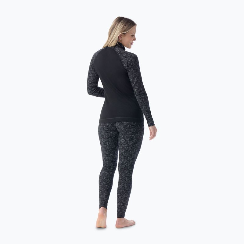 Dámska termo mikina Smartwool Classic Thermal Merino Base Layer 1/4 Zip Boxed black digi snow 2