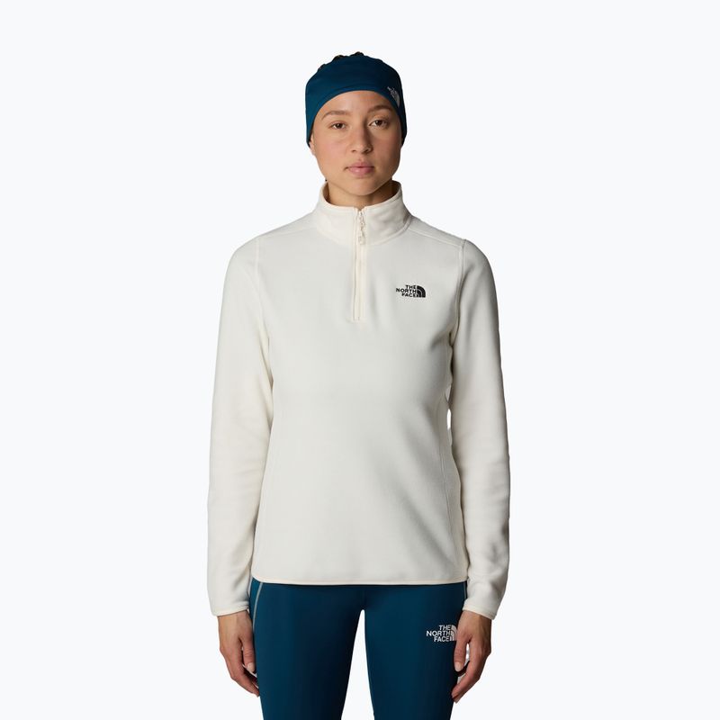 Dámska mikina The North Face 100 Glacier 1/4 Zip white dune/npf