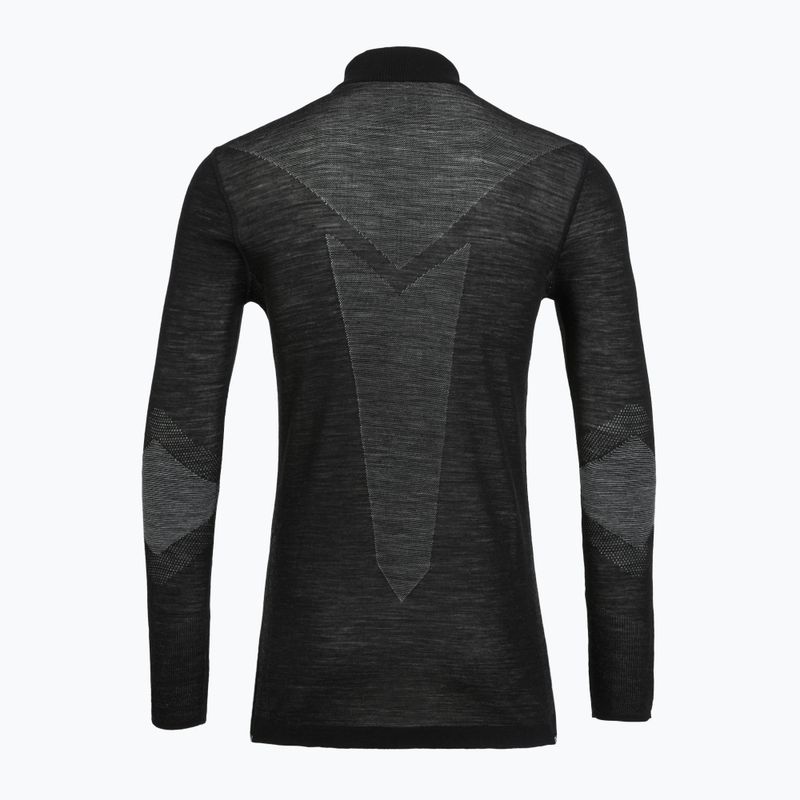 Pánska termo mikina Smartwool Intraknit Thermal Merino Base Layer 1/4 Zip black/white 2