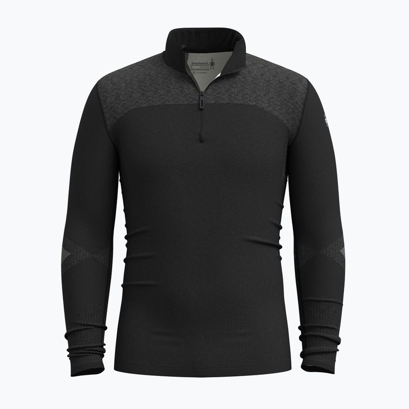 Pánska termo mikina Smartwool Intraknit Thermal Merino Base Layer 1/4 Zip black/white