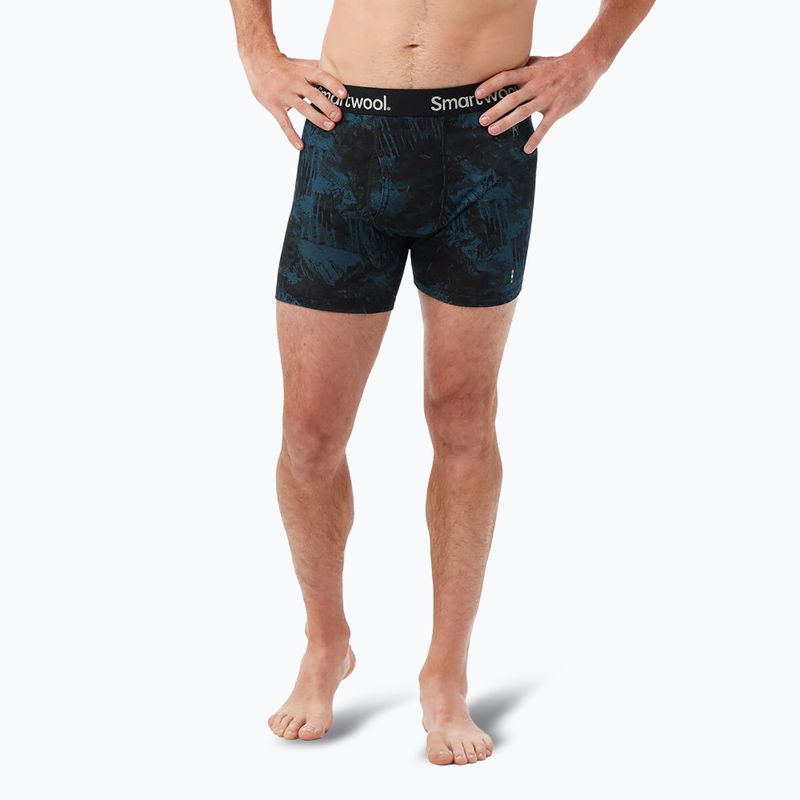 Pánske boxerky Smartwool Merino Print Twilight Blue Mountain 2