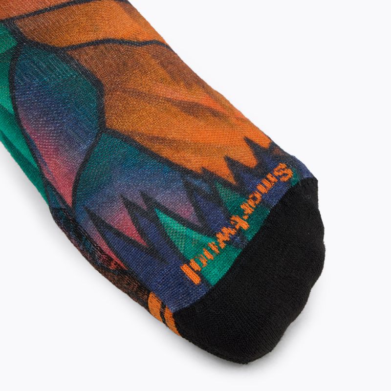 Dámské ponožky Smartwool Hike Targeted Cushion Mountain Prism Print Crew orange rust 4