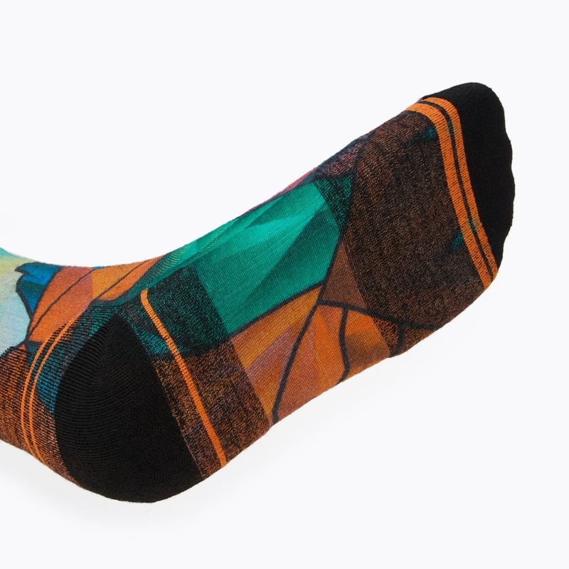 Dámské ponožky Smartwool Hike Targeted Cushion Mountain Prism Print Crew orange rust 5