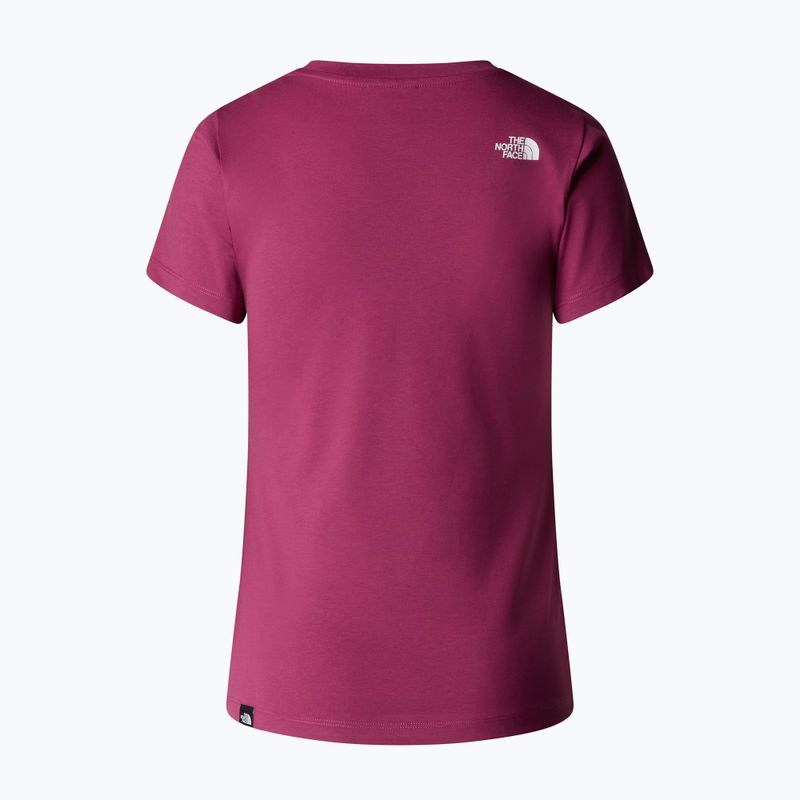 Dámske tričko The North Face Simple Dome Slim Tee cyber berry 5