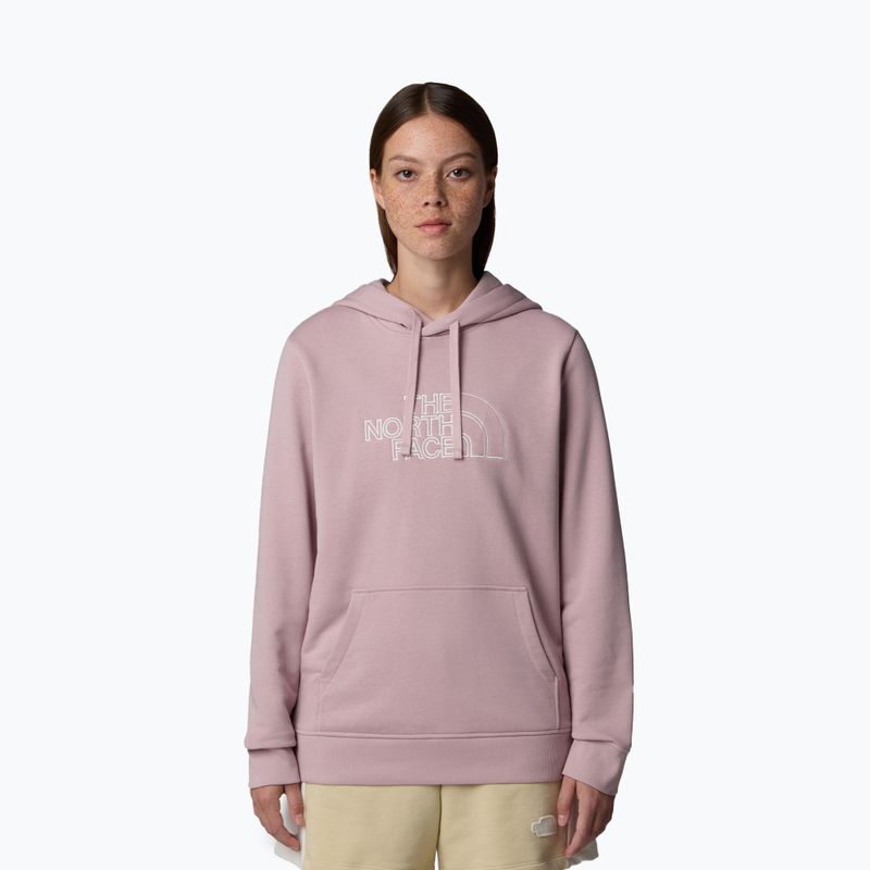 Dámska mikina The North Face Drew Peak Light Hoodie metal pink/white dune