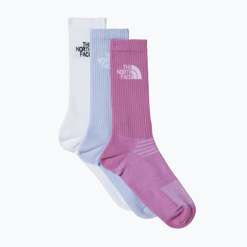Ponožky The North Face Multi Sport Cush Crew 3 páry tnf white/purple