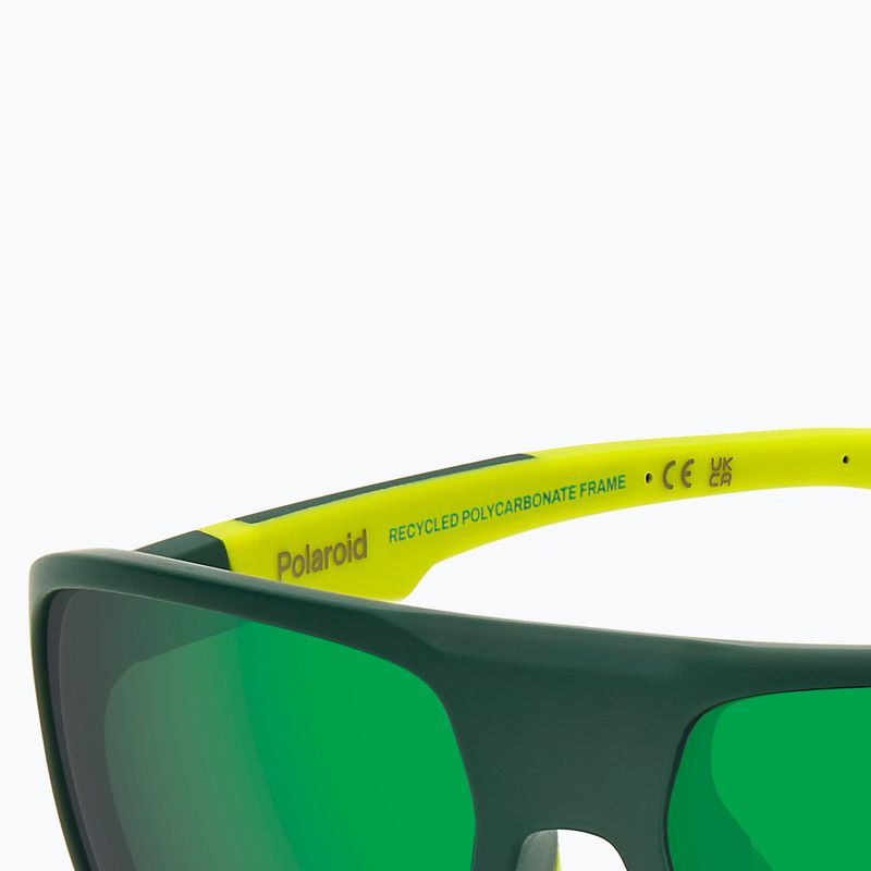Pánske slnečné okuliare Polaroid PLD 7058/S matte green/green mirror polarized high contrast 8